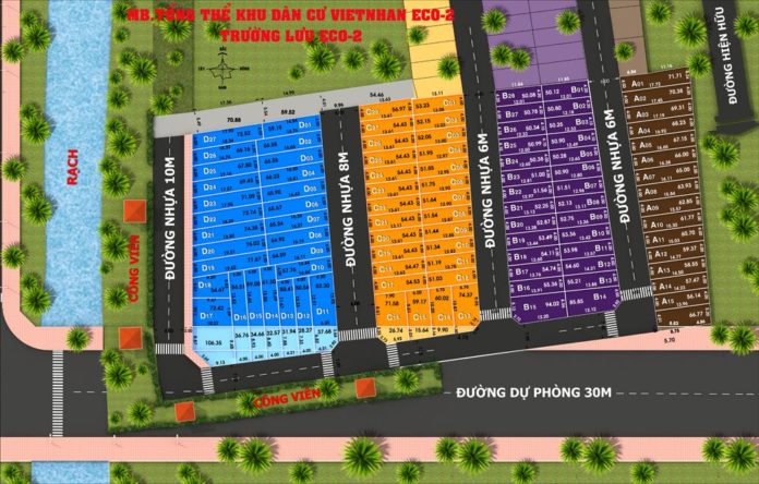 Mặt bằng dự án đất nền việt nhân eco2