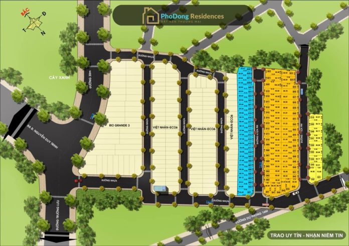 Bản đồ phân lô Phố Đông Residences