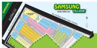 Bản đồ phân lô dự án Samsung Village 1