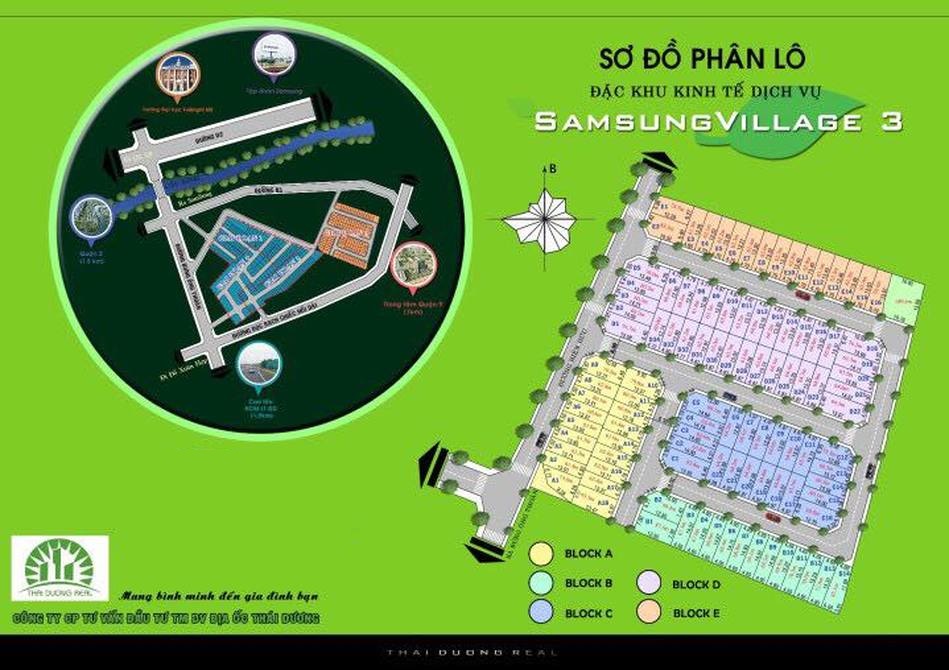 Bản đồ phân lô dự án Samsung Village 3